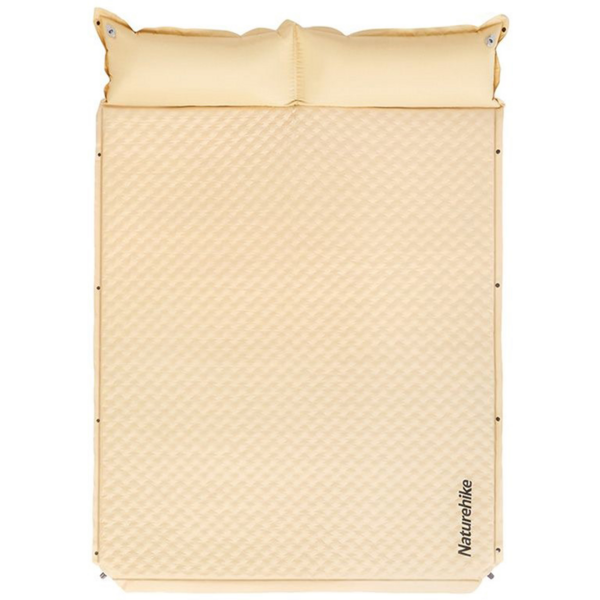 Акція на Самонадувающийся коврик двухместный с подушкой Naturehike CNK2300DZ014, 30 мм, бежевый від MOYO