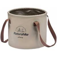 Складне відро для води із ПВХ Naturehike NH20SJ040, 10л, світло-коричневий