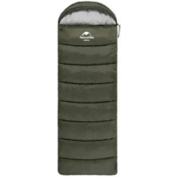 Спальник с капюшоном Naturehike U350S NH20MSD07, (-3°C), правый, темно-зеленый