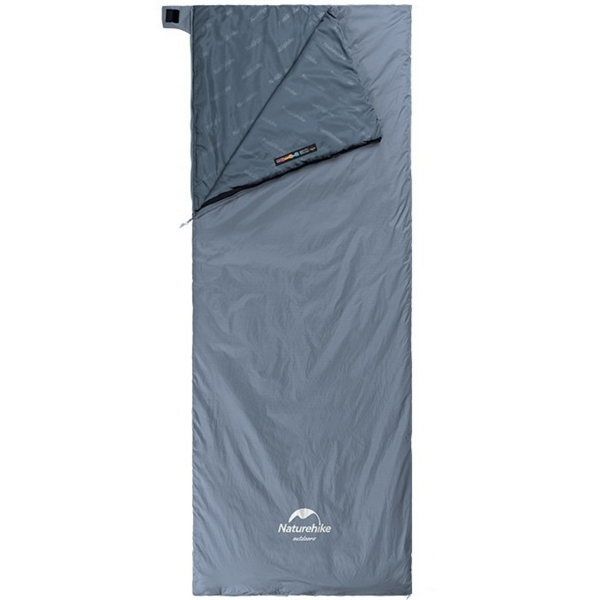 

Спальник сверхлегкий Naturehike Ultralight LW180 NH21MSD09 левый, (15°C), p-p XL, серо-синий