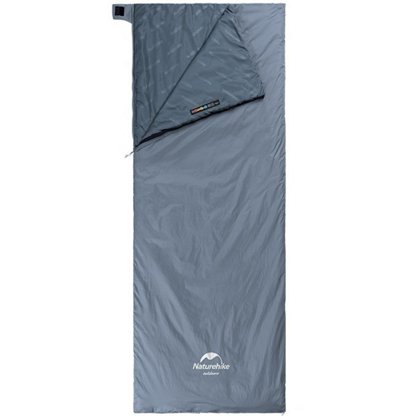 Спальник сверхлегкий Naturehike Ultralight LW180 NH21MSD09 правый, (15°C), p-p M, серо-синий