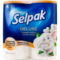 Туалетний папір Selpak Deluxe Cotton Enriched 3 шари 4шт