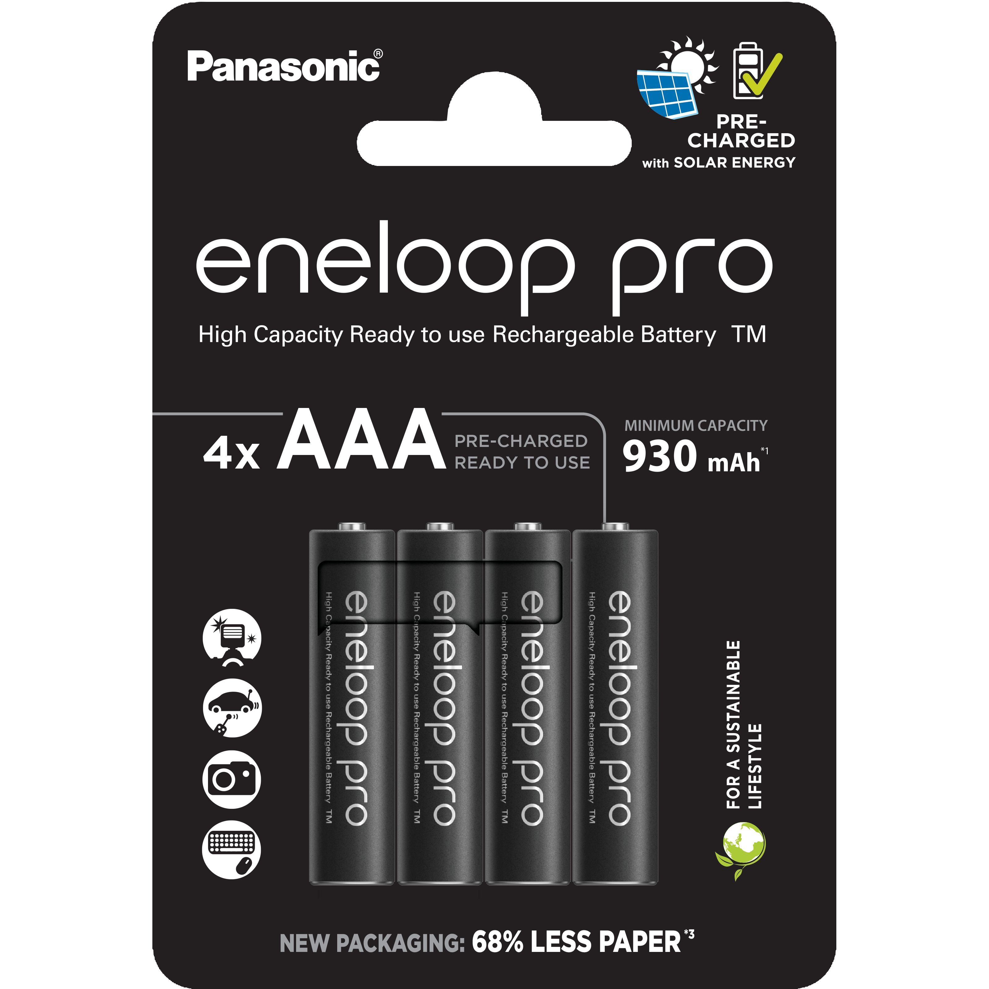 Акумулятор Panasonic Eneloop NI-MH Pro AAA 930 мАг, 4 шт. (BK-4HCDE/4CP)фото1