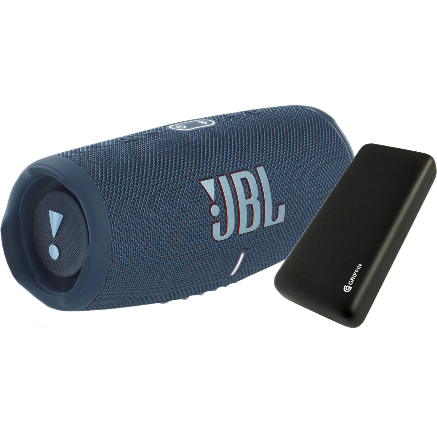 Портативная акустика JBL Charge 5 Blue (JBLCHARGE5BLU) + PB 20000 mAh Griffin (GP-149-BLK) фото 