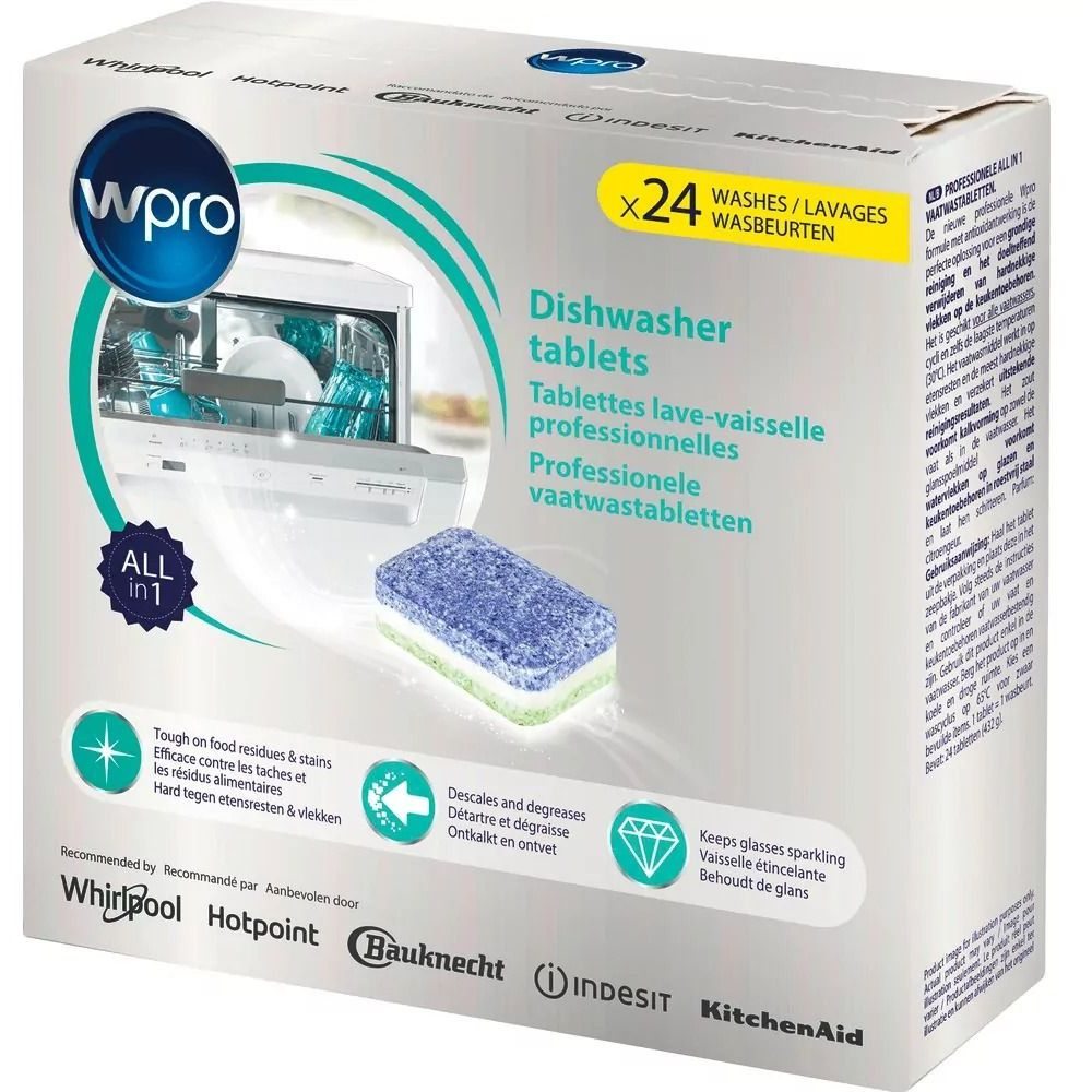 Таблетки для посудомийної машини Whirlpool – Wpro, 24 таб.фото1