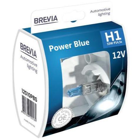 Лампа Brevia галогеновая H1 12V 55W P14.5s Power Blue S2 (12010PBS) фото