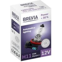 Лампа Brevia галогеновая H11 12V 55W PGJ19-2 Power +30% CP (12011PC)