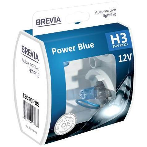 

Лампа Brevia галогеновая H3 12V 55W PK22s Power Blue S2 (12030PBS)