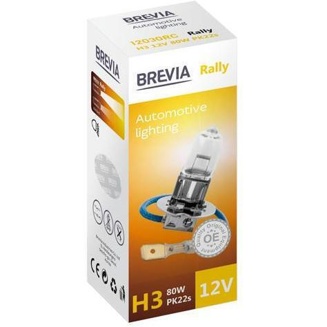 

Лампа Brevia галогеновая H3 12V 80W PK22s Rally CP (12030RC)
