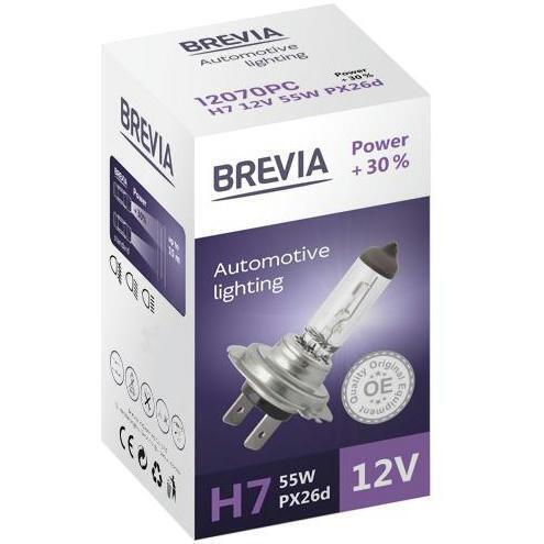 Лампа Brevia галогеновая H7 12V 55W PX26d Power +30% CP (12070PC) фото 1