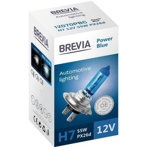 

Лампа Brevia галогеновая H7 12V 55W PX26d Power Blue CP (12070PBC)