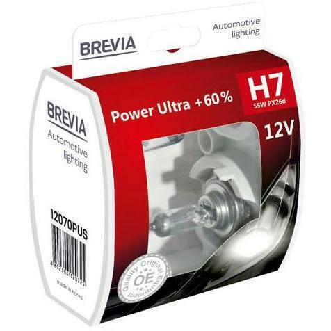 

Лампа Brevia галогеновая H7 12V 55W PX26d Power Ultra+ 60% S2 (12070PUS)