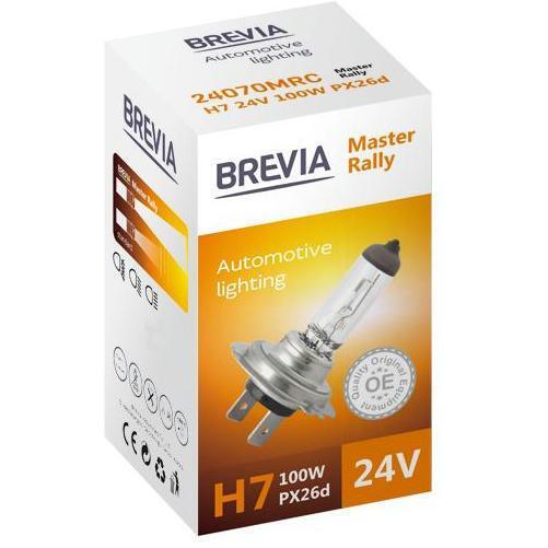 Лампа Brevia галогеновая H7 24V 100W PX26d Master Rally CP (24070MRC)