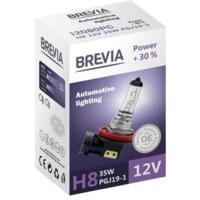 Лампа Brevia галогеновая H8 12V 35W PGJ19-1 Power +30% CP (12080PC)