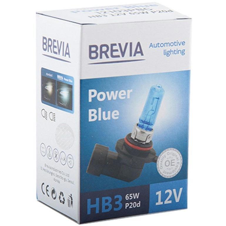 Лампа Brevia галогенова HB3 12V 65W P20d Power Blue 4200K (12103PBC)фото1