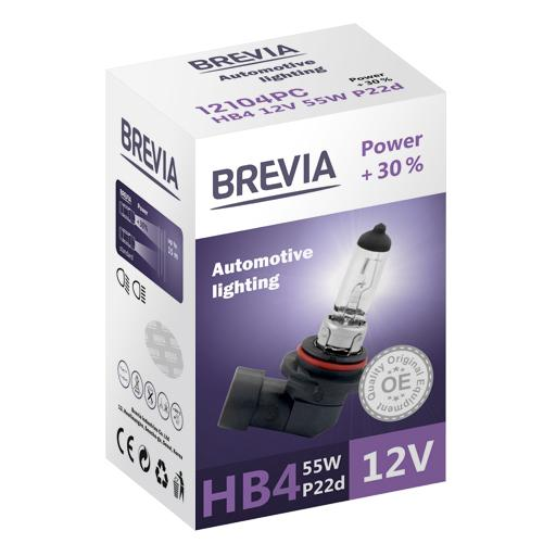 Лампа Brevia галогенова HB4 12V 55W P22d Power +30% CP (12104PC)фото