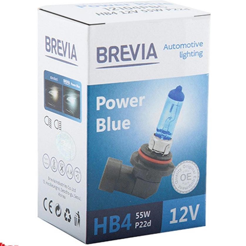 Лампа Brevia галогенова HB4 12V 55W P22d Power Blue 4200K (12104PBC)фото1