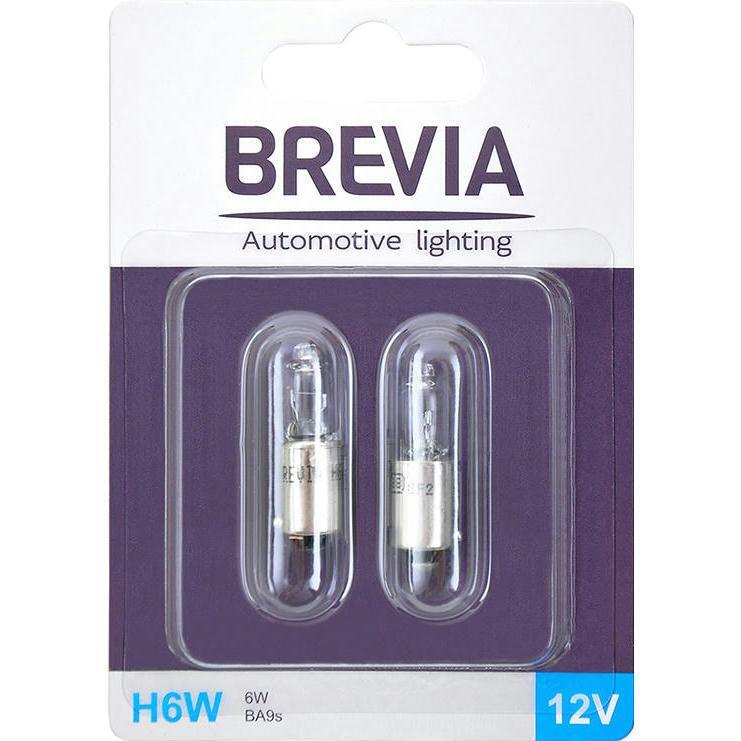 Лампа Brevia накаливания H6W 12V 6W BA9s 2шт (12332B2) фото