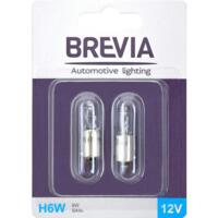 Лампа Brevia накаливания H6W 12V 6W BA9s 2шт (12332B2)