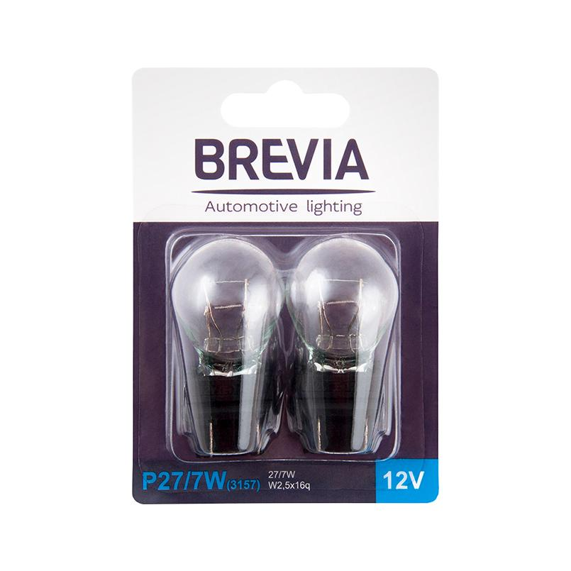 Лампа Brevia накаливания P27/7W 12V 27/7W W2.5x16q 2шт (12339B2) фото 