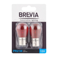 Лампа Brevia розжарювання PR21 12V 21W BAW15s Червона 2шт (12326B2)