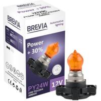 Лампа Brevia галогеновая PY24W 12V/24V PGU20/4 AMBER Power +30% CP (12229C)