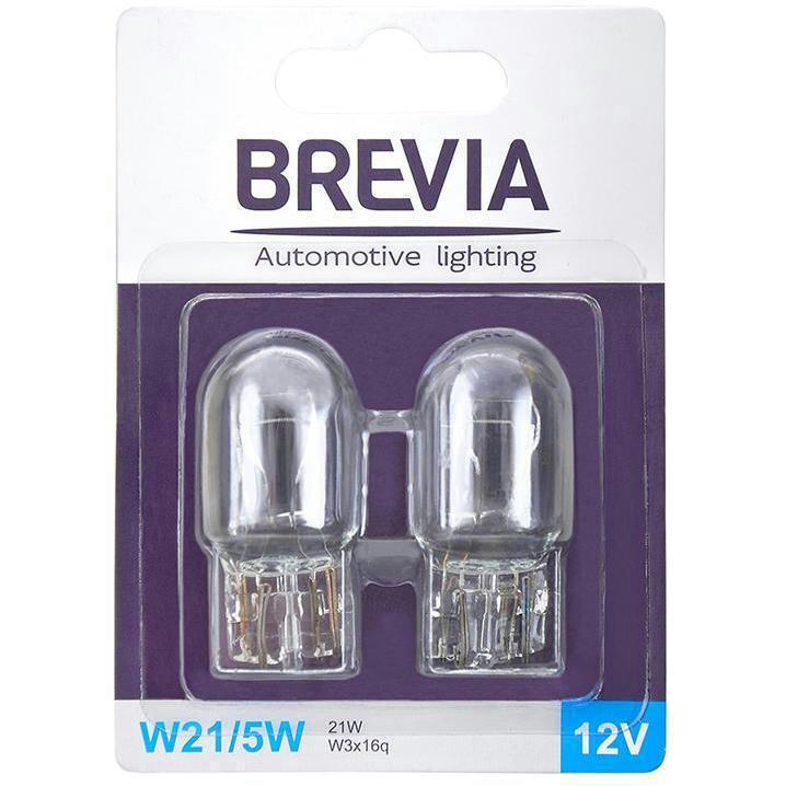 Лампа Brevia накаливания W21/5W 12V 21/5W W3x16q B2 2шт (12311B2) фото 1