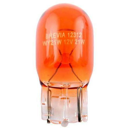 Лампа Brevia розжарювання WY21W 12V 21W WX3x16d AMBER CP (12312C)фото1