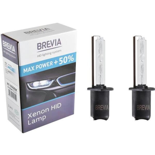 

Лампа Brevia ксеноновая H1 +50% 5500K 85V 35W P14.5s KET 2шт (12150MP)