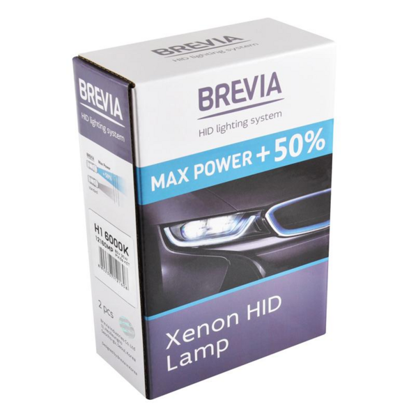 Лампа Brevia ксеноновая H1 +50% 6000K 85V 35W P14.5s KET 2шт (12160MP)