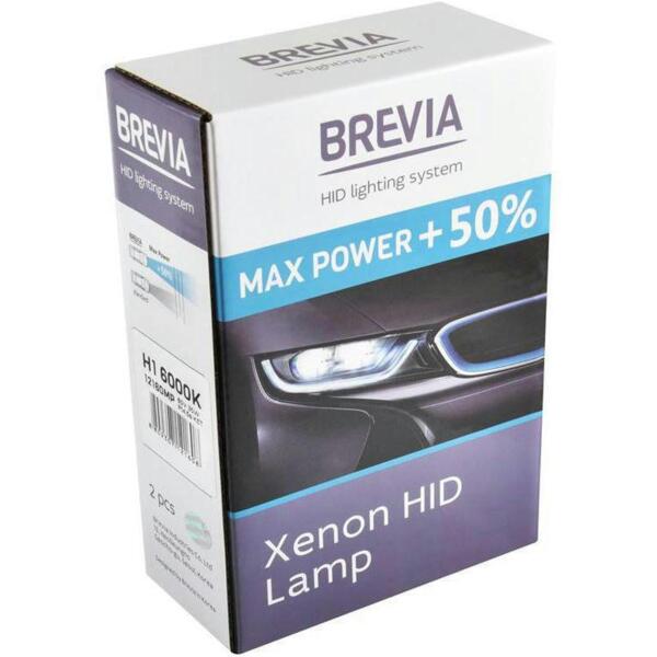 

Лампа Brevia ксеноновая H1 +50% 6000K 85V 35W P14.5s KET 2шт (12160MP)