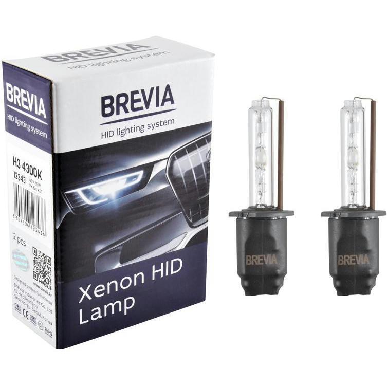Лампа Brevia ксенонова H3 4300K 85V 35W PK22s KET 2шт (12343)фото1