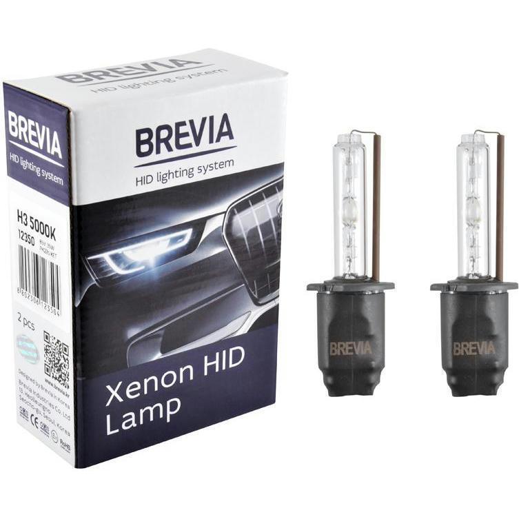 Лампа Brevia ксенонова H3 5000K 85V 35W PK22s KET 2шт (12350)фото