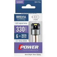 Лампа Brevia LED Power P21W 330Lm 6x3020SMD 12/24V CANbus 2шт (10101X2)