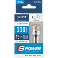 Лампа Brevia LED S-Power P21/5W 330Lm 15x2835SMD 12/24V CANbus 2шт (10203X2)