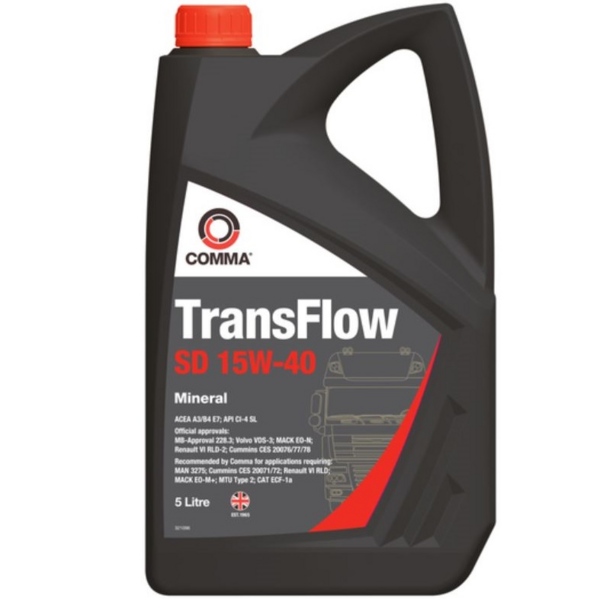 

Масло моторное Comma TRANSFLOW SD 15W-40 5л (TFSD5L)