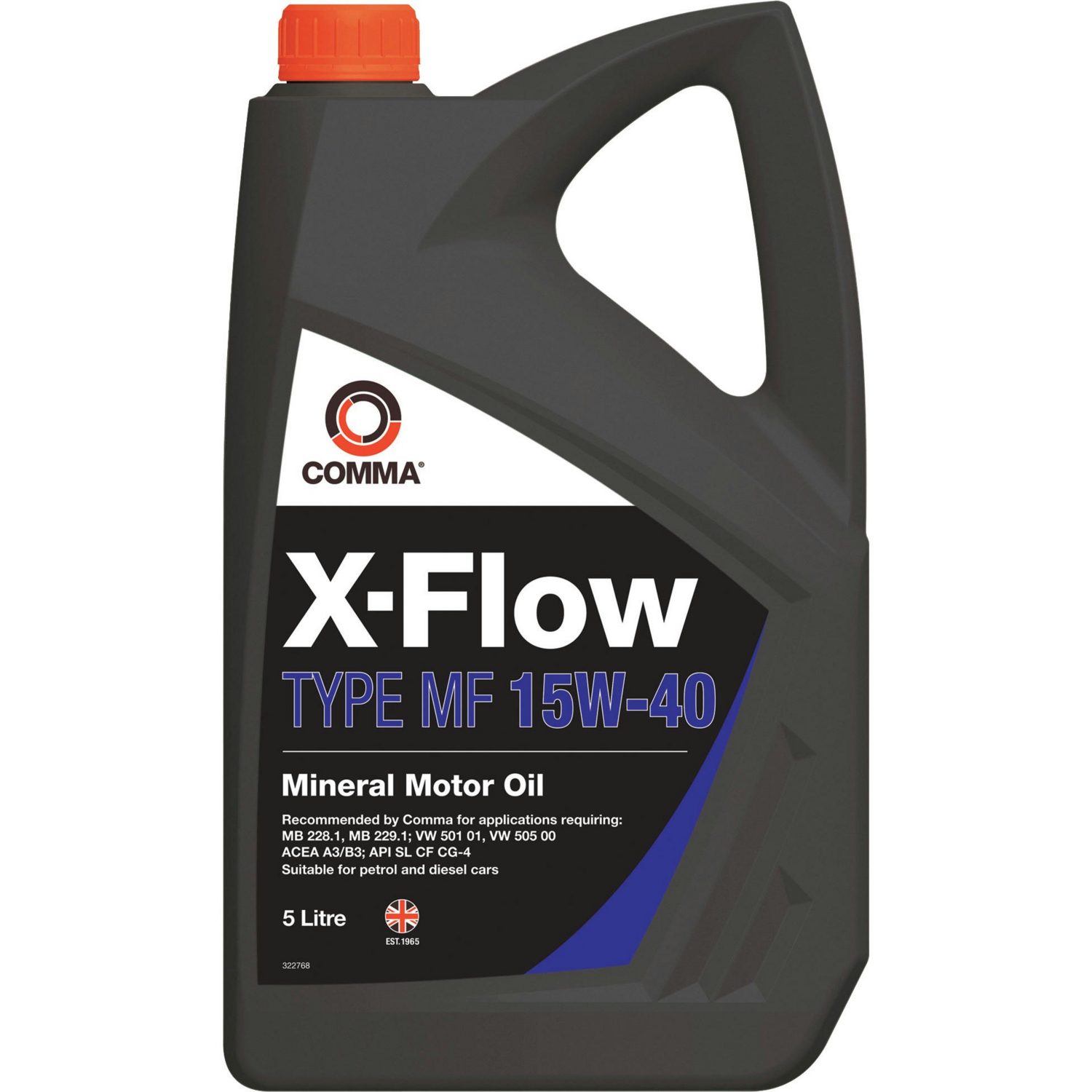Масло моторное Comma X-FLOW TYPE MF 15W40 5л (XFMF5L) фото 