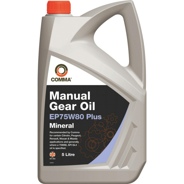

Масло трансмиссионное Comma GEAR OIL EP75W-80 PLUS 5л (EP75W80P5L)