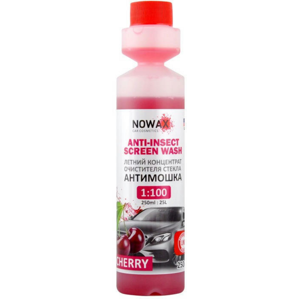 

Омиватель Nowax для стекла Anti Insekt Cherry концентрат 250мл (NX25225)