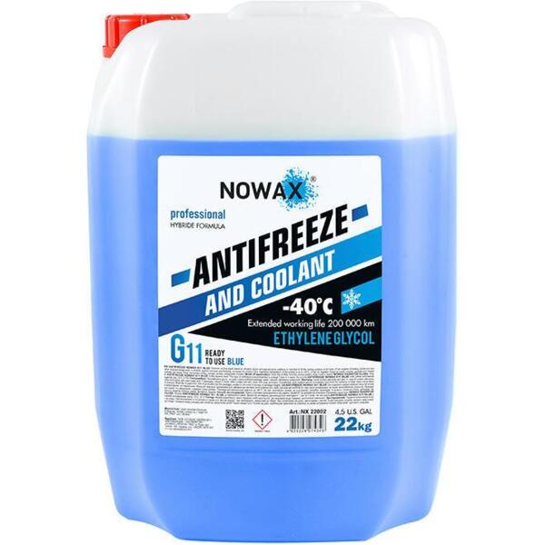 Антифриз Nowax G11 Синий 22кг (NX22002)