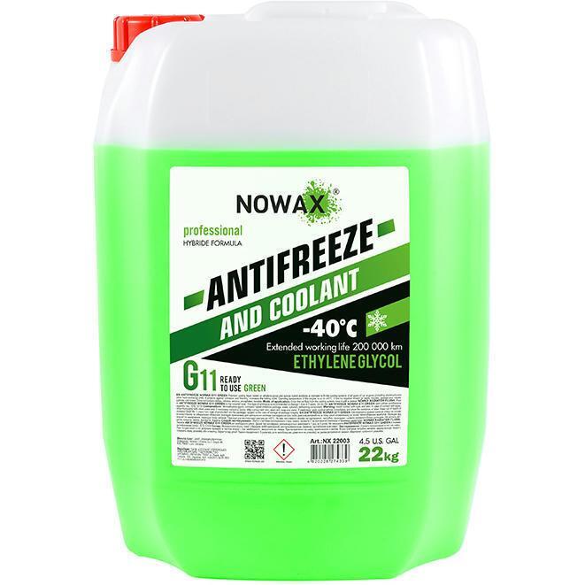 Антифриз Nowax G11 Зелений 22кг (NX22003)фото1
