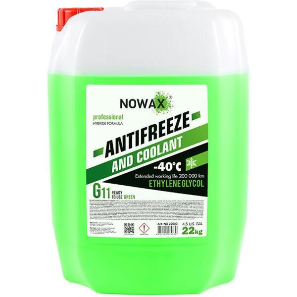 

Антифриз Nowax G11 Зеленый 22кг (NX22003)
