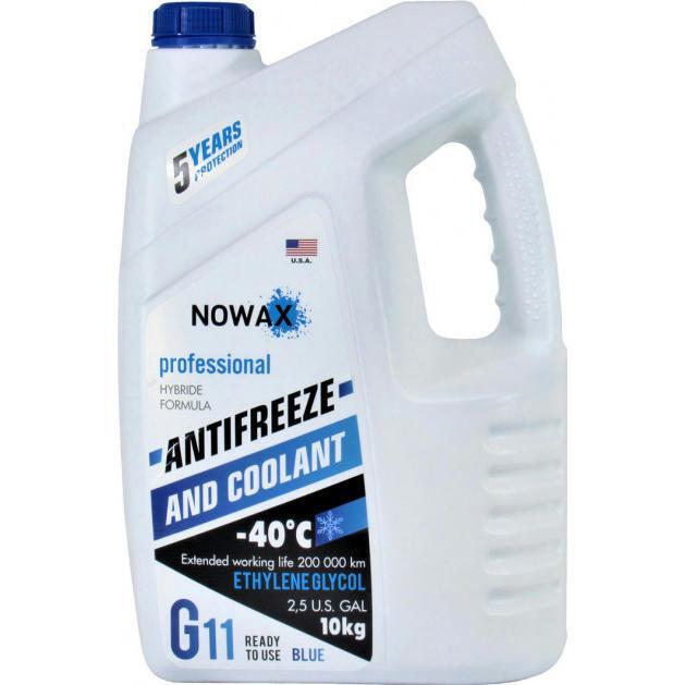 Антифриз Nowax G11 Синій 10кг (NX10002)фото1