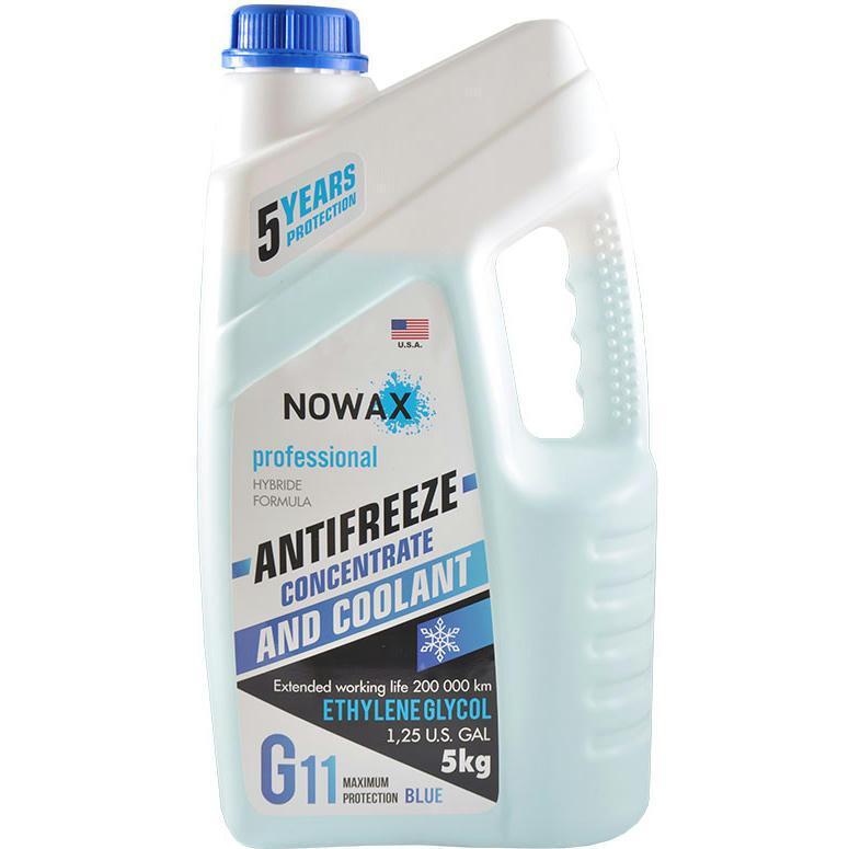 Антифриз Nowax G11 концентрат Синій 5кг (NX05006)фото