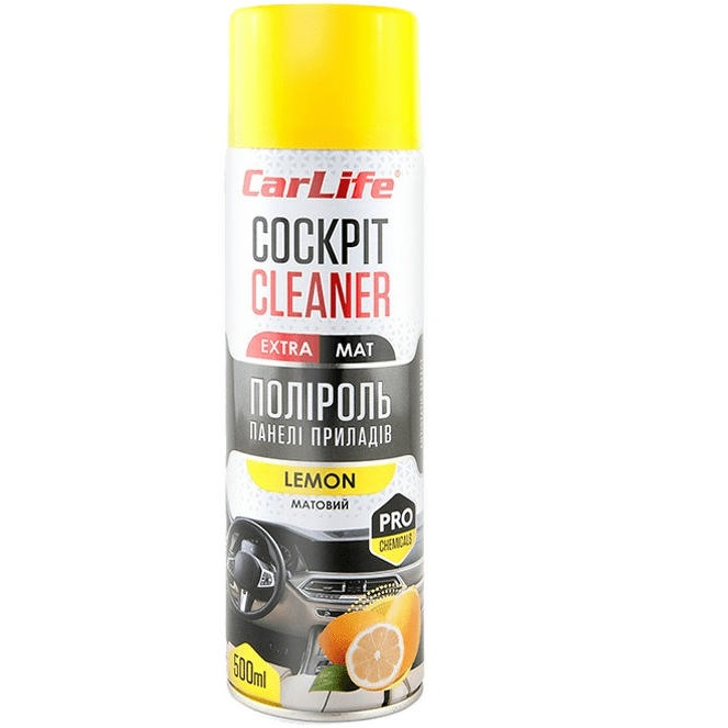 Поліроль CarLife для приладової панелі Extra mat Лимон 500мл (CF521)фото