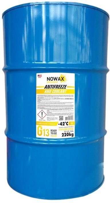 Антифриз Nowax G13 Желтый 220кг (NX12207) фото1