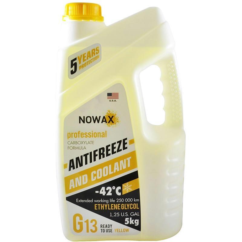Антифриз Nowax G13 Жовтий 5кг (NX05007)фото1