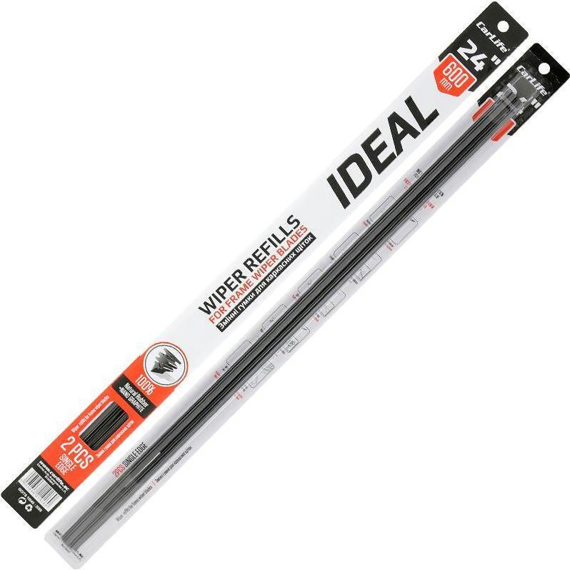 Резинки щеток стеклоочистителя Carlife сменные Single Edge 24" 600мм 2шт (9260/IR600) фото 1