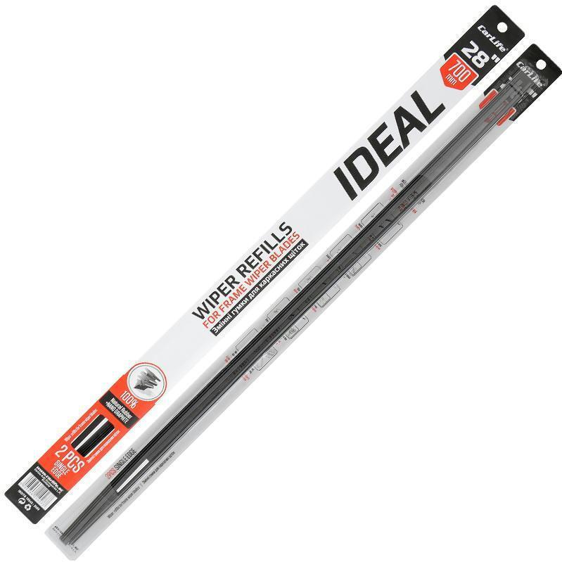 Резинки щеток стеклоочистителя Carlife сменные Single Edge 28" 700мм 2шт (9277/IR700) фото 1