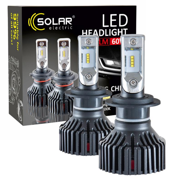 Акція на Лампа Solar LED H7 12/24V 6000K 8000Lm 60W ZES (8307) від MOYO